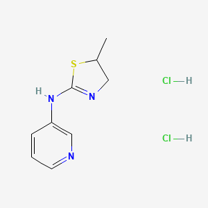 molecular formula C9H13Cl2N3S B1422459 N-(5-methyl-1,3-thiazolidin-2-ylidene)pyridin-3-amine dihydrochloride CAS No. 1252559-53-7