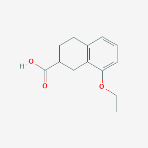 molecular formula C13H16O3 B14224714 8-Ethoxy-1,2,3,4-tetrahydronaphthalene-2-carboxylic acid CAS No. 827022-88-8