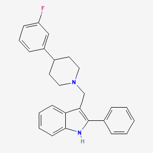 molecular formula C26H25FN2 B14224729 1H-Indole, 3-[[4-(3-fluorophenyl)-1-piperidinyl]methyl]-2-phenyl- CAS No. 827015-63-4