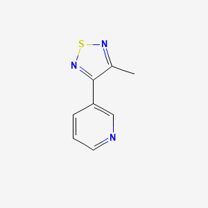 molecular formula C8H7N3S B14224759 3-methyl-4-pyridin-3-yl-1,2,5-thiadiazole CAS No. 828254-45-1