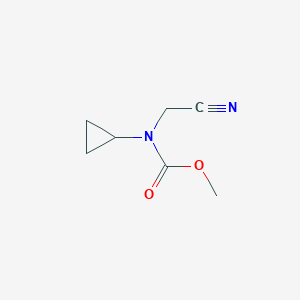 molecular formula C7H10N2O2 B1422478 methyl N-(cyanomethyl)-N-cyclopropylcarbamate CAS No. 1251922-57-2