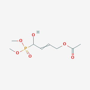 molecular formula C8H15O6P B14224818 4-(Dimethoxyphosphoryl)-4-hydroxybut-2-en-1-yl acetate CAS No. 820233-24-7