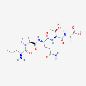 molecular formula C23H40N6O8 B14224821 L-Alanine, L-leucyl-L-prolyl-L-glutaminyl-L-threonyl- CAS No. 821772-82-1