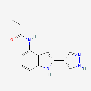 n-[2-(1h-Pyrazol-4-yl)-1h-indol-4-yl]propanamide