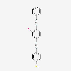 4-{[3-Fluoro-4-(phenylethynyl)phenyl]ethynyl}benzene-1-thiol