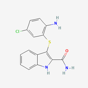 1H-Indole-2-carboxamide, 3-[(2-amino-5-chlorophenyl)thio]-