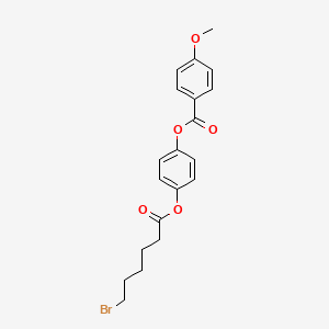 molecular formula C20H21BrO5 B14224878 4-[(6-Bromohexanoyl)oxy]phenyl 4-methoxybenzoate CAS No. 577993-75-0