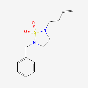 molecular formula C13H18N2O2S B14224907 2-Benzyl-5-(but-3-en-1-yl)-1lambda~6~,2,5-thiadiazolidine-1,1-dione CAS No. 824969-99-5