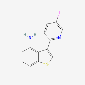 3-(5-Iodopyridin-2-yl)-1-benzothiophen-4-amine