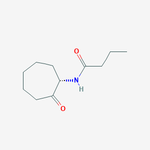 molecular formula C11H19NO2 B14224932 Butanamide, N-[(1S)-2-oxocycloheptyl]- CAS No. 821801-01-8