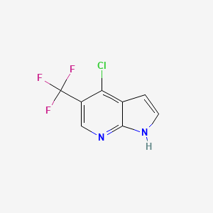 molecular formula C8H4ClF3N2 B1422497 4-氯-5-(三氟甲基)-1H-吡咯并[2,3-b]吡啶 CAS No. 1196507-58-0