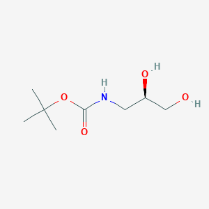 B142250 Tert-butyl N-[(2R)-2,3-dihydroxypropyl]carbamate CAS No. 148983-23-7