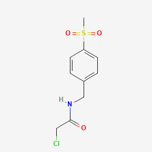 molecular formula C10H12ClNO3S B1422501 2-氯-N-[(4-甲磺基苯基)甲基]乙酰胺 CAS No. 1247359-34-7