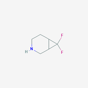 molecular formula C6H9F2N B1422503 7,7-Difluoro-3-azabicyclo[4.1.0]heptane CAS No. 1258652-02-6