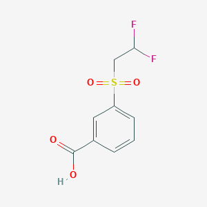 molecular formula C9H8F2O4S B1422506 3-(2,2-Difluoroethanesulfonyl)benzoic acid CAS No. 1183969-59-6