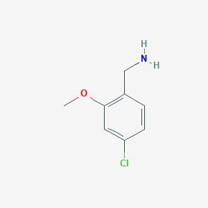 molecular formula C8H10ClNO B1422513 (4-Chloro-2-methoxyphenyl)methanamine CAS No. 896127-80-3