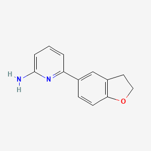 molecular formula C13H12N2O B1422514 6-(2,3-Dihydro-1-benzofuran-5-yl)pyridin-2-amine CAS No. 1184129-25-6