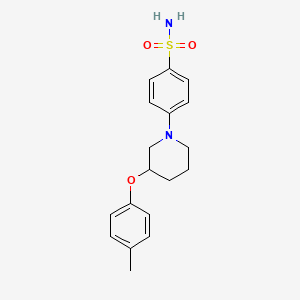 4-[3-(4-Methylphenoxy)piperidin-1-yl]benzene-1-sulfonamide