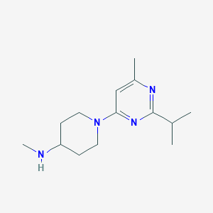 molecular formula C14H24N4 B1422523 N-methyl-1-[6-methyl-2-(propan-2-yl)pyrimidin-4-yl]piperidin-4-amine CAS No. 1216016-99-7