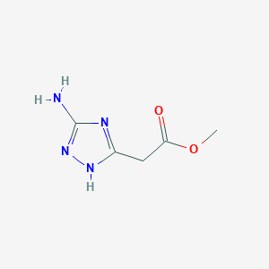 molecular formula C5H8N4O2 B1422525 Methyl 2-(5-amino-1H-1,2,4-triazol-3-yl)acetate CAS No. 875764-86-6