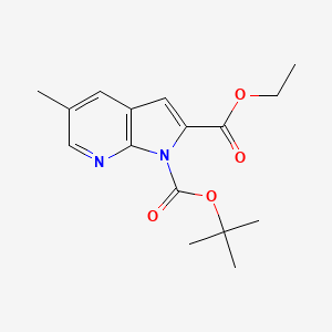 1H-Pyrrolo[2,3-b]pyridine-1,2-dicarboxylic acid, 5-methyl-, 1-(1,1-dimethylethyl) 2-ethyl ester