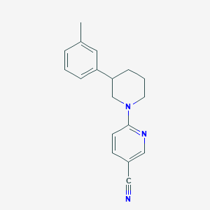 3-Pyridinecarbonitrile, 6-[3-(3-methylphenyl)-1-piperidinyl]-