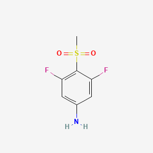 molecular formula C7H7F2NO2S B1422529 3,5-Difluoro-4-methanesulfonylaniline CAS No. 1247109-42-7