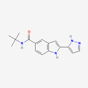 N-tert-Butyl-2-(1,2-dihydro-3H-pyrazol-3-ylidene)-2H-indole-5-carboxamide