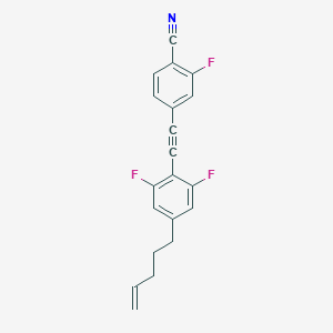 4-{[2,6-Difluoro-4-(pent-4-en-1-yl)phenyl]ethynyl}-2-fluorobenzonitrile