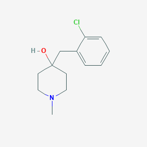 molecular formula C13H18ClNO B1422533 4-[(2-氯苯基)甲基]-1-甲基哌啶-4-醇 CAS No. 1183059-86-0
