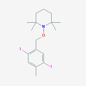 1-[(2,5-Diiodo-4-methylphenyl)methoxy]-2,2,6,6-tetramethylpiperidine