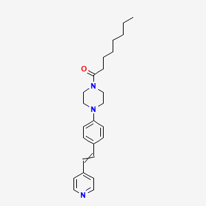 1-(4-{4-[2-(Pyridin-4-YL)ethenyl]phenyl}piperazin-1-YL)octan-1-one