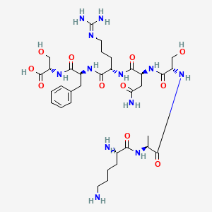 L-Lysyl-L-alanyl-L-seryl-L-asparaginyl-N~5~-(diaminomethylidene)-L-ornithyl-L-phenylalanyl-L-serine