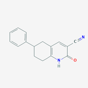 molecular formula C16H14N2O B1422540 2-氧代-6-苯基-1,2,5,6,7,8-六氢喹啉-3-腈 CAS No. 1258651-15-8