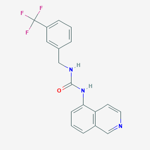 molecular formula C18H14F3N3O B14225410 Urea, N-5-isoquinolinyl-N'-[[3-(trifluoromethyl)phenyl]methyl]- CAS No. 581810-23-3