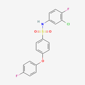 N-(3-Chloro-4-fluorophenyl)-4-(4-fluorophenoxy)benzene-1-sulfonamide