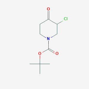 molecular formula C10H16ClNO3 B1422543 Tert-butyl 3-chloro-4-oxopiperidine-1-carboxylate CAS No. 815575-86-1