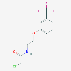 molecular formula C11H11ClF3NO2 B1422544 2-氯-N-{2-[3-(三氟甲基)苯氧基]乙基}乙酰胺 CAS No. 1258641-15-4