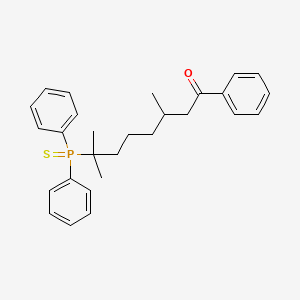 molecular formula C28H33OPS B14225463 7-(Diphenylphosphorothioyl)-3,7-dimethyl-1-phenyloctan-1-one CAS No. 828282-66-2