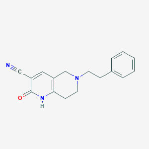 molecular formula C17H17N3O B1422569 2-氧代-6-(2-苯乙基)-1,2,5,6,7,8-六氢-1,6-萘啶-3-腈 CAS No. 1258651-17-0