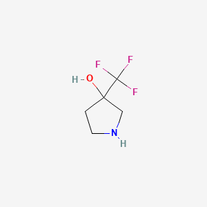 molecular formula C5H8F3NO B1422570 3-(Trifluoromethyl)pyrrolidin-3-ol CAS No. 196822-27-2