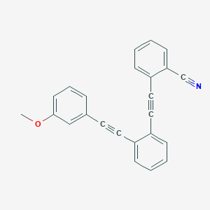 2-({2-[(3-Methoxyphenyl)ethynyl]phenyl}ethynyl)benzonitrile