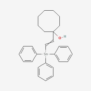 molecular formula C28H32OSn B14225729 1-[2-(Triphenylstannyl)ethenyl]cyclooctan-1-ol CAS No. 502444-85-1