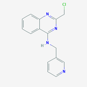 molecular formula C15H13ClN4 B1422575 2-(Chlormethyl)-N-(pyridin-3-ylmethyl)chinazolin-4-amin CAS No. 1255147-54-6