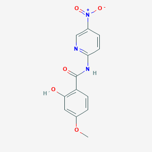 B14225767 2-Hydroxy-4-methoxy-N-(5-nitropyridin-2-yl)benzamide CAS No. 783370-98-9