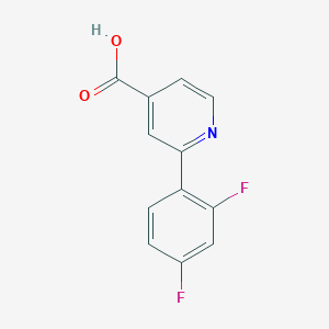 molecular formula C12H7F2NO2 B1422594 2-(2,4-二氟苯基)异烟酸 CAS No. 1258627-10-9
