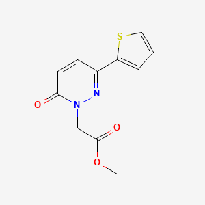 molecular formula C11H10N2O3S B1422595 methyl [6-oxo-3-(thiophen-2-yl)pyridazin-1(6H)-yl]acetate CAS No. 1232777-28-4