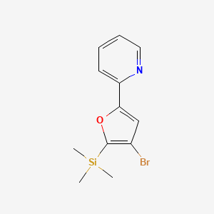 molecular formula C12H14BrNOSi B14225973 2-[4-Bromo-5-(trimethylsilyl)furan-2-yl]pyridine CAS No. 828929-08-4