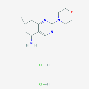 molecular formula C14H24Cl2N4O B1422612 7,7-二甲基-2-吗啉-4-基-5,6,7,8-四氢喹唑啉-5-胺二盐酸盐 CAS No. 1242339-81-6