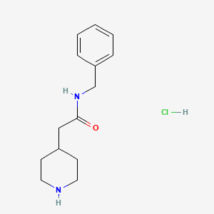 molecular formula C14H21ClN2O B1422614 N-Benzyl-2-piperidin-4-ylacetamide hydrochloride CAS No. 906744-74-9